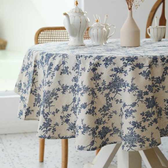 Floral Tablecloth 60" Round (Set of 2) - Picture 1 of 4